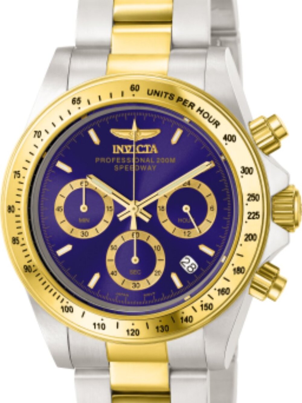 NEW Invicta 39.5mm Speedway Chronograph Rose Gold/Silver Tone SS 200m Watch